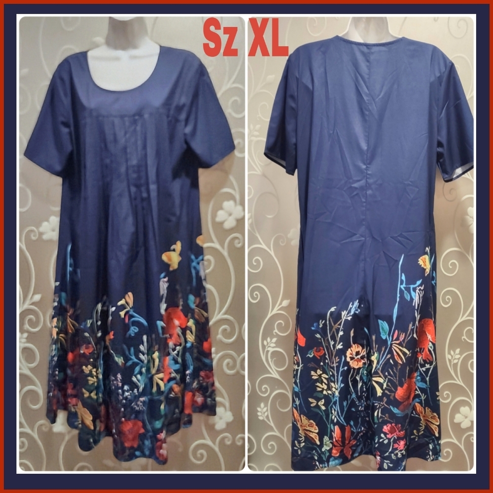 WOMENS LOVELY FLORAL DRESS SIZE XL (UNUSED)